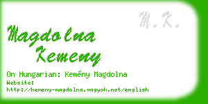 magdolna kemeny business card